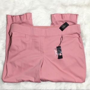 NWT Lane Bryant Allie Pant with Ruffle Hem Pink 20